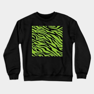 Tiger Print Green Crewneck Sweatshirt